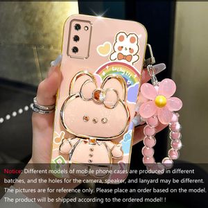 TEMU S20 FE Halter Blumenarmband Plattierung Handyhülle für Samsung S20 FE Weiche Hülle