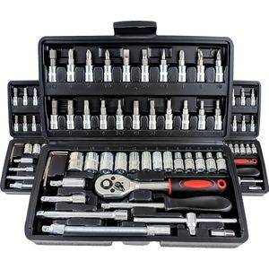 TEMU 46-teiliges/150-teiliges Komplettes Handwerkzeugset, Hochwertiger Ratschenschlüssel, Multifunktional, Ultratransportabel, Alles-in-Einem für Auto- und Motorradreparatur sowie Hausgebrauch