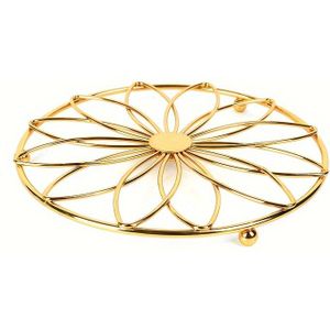 TEMU Stahluntersetzer für heiße Gerichte - Dekoratives hohles Blumendesign Hitzebeständiger Topflappen, rutschfeste Metalluntersetzer für Esstisch und Küchentheke