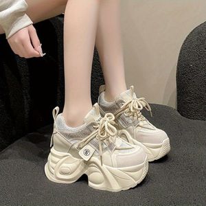 TEMU Neue Herbstgummisportshoes für Damen, Low Top (Die Höhe der Schuh ist weniger als 10cm) Schnürschuhe 2025 Damen Dicksohle Freizeitschuhe Schnürschuhe für alle Jahreszeiten Damen Schuhe