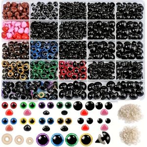 TEMU 1100-teiliges Puppenaugen- und Nasenherstellungsset - Verschiedene Größen und Farben, Geeignet für Häkelpuppen, Plüschtiere und Teddybären, Ideales DIY-Set für Anfänger und