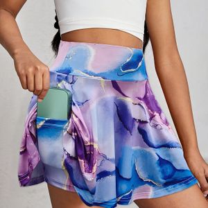 TEMU Damens Plus Size Frühling/Sommer Mode Freizeit Süße Druck Hochbündige Schlankmachende Elastische Rockhose mit Handy-Tasche