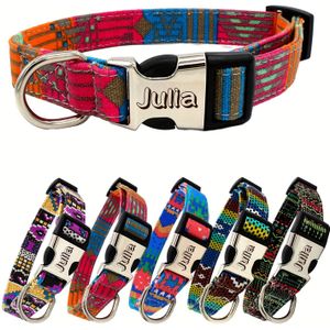 TEMU Personalisiertes Hundehalsband Mit Schnalle, Verstellbares Sicherheits-Hundehalsband, Graviertes Anti-Verlust-Haustierhalsband, Geeignet Für Große, Mittlere Und Kleine Hunde