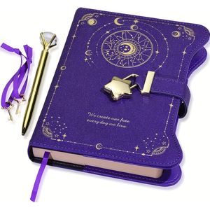 TEMU Tagebuch mit Schloss und Schlüsseln für Mädchen Geschenkideen, 360 -Seiten-Tagebuch für Frauen, B6 nachfüllbares Notizbuch zum Schreiben mit Stift