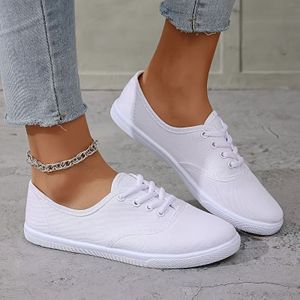 TEMU Damen Freizeitschuhe - Atmungsaktiv, Ganzjahres, Runde Zehen, Stoff Obermaterial, Rutschfeste Sohle, Freizeitschuhe|Freizeitstil Sneakers|Stoff Obermaterial Sneakers