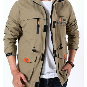 TEMU OBM Herren Outdoor Casual Mode Cargo Jacke mit mehreren , leichter Kapuzen-Polyester, Langarm Reißverschluss
