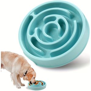 TEMU 1 Stück Kunststoff-Hundeschüssel mit langsamer Fütterung, -Erstickungs-Hundefutterschüssel, Rätsel-Snackschüssel zum des Halses