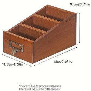 TEMU Ein Stifthalter aus Holz für den Schreibtisch, eine mehrschichtige Aufbewahrungsbox, eine Artikelanzeigebox, eine Schlafzimmerdekoration, Haushalts- und Aufbewahrungsmaterialien