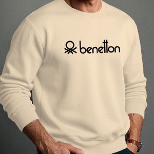 TEMU Minimalistisches Musterdruck Herren-Casual-Sport-Crew-Neck-Sweatshirt