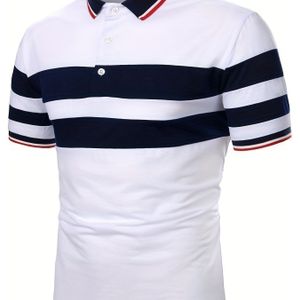 TEMU Europäisches und amerikanisches Sommer-Kurzarm-T-Shirt für Herren, modisch, zweifarbige Nähte, großes Körperdesign, lässiges Kurzarm-Shirt für Herren
