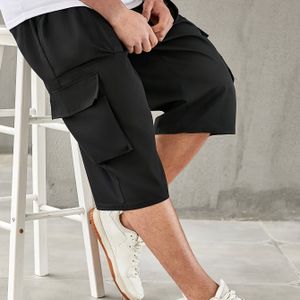 TEMU Sportliche Shorts für Herren in Übergröße mit Kordelzug und in Volltonfarbe, leicht und bequem für Sommersport und Freizeitkleidung