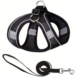 TEMU Bequemes No-Pull Hundegeschirr und Leinen-Set - Atmungsaktives Polyester, Nur Handwäsche - Ideal für kleine bis mittelgroße