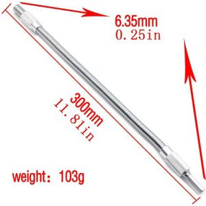 TEMU 1 Stück Universal Flexible Welle Bohrer Verlängerungskabel, 300mm Metall Weiche Verbindungsstange mit Sechskantgriff, Elektrowerkzeug Zubehör für Schraubendreher Bit