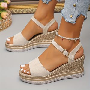 TEMU Modische Lässige Keilabsatz-Sandalen für Damen