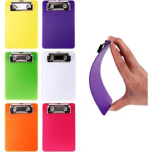 TEMU 6er-Pack Mini-Schreibtafeln, 15x10cm, strapazierfähige Kunststoff-Schreibtafeln mit sicheren Gummimetallklammern, ideal für Büro, Studium, Sitzungsprotokolle, Feldarbeit, bequemes -Aufzeichnen
