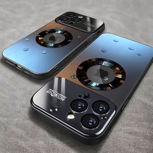 TEMU Luxuriöses, mattes, magnetisches, kabelloses Ladehülle für iPhone-Modelle 16, 15, 14, 13, 12 und 11 Pro Max, einschließlich Glaslinsenschutz und weichem Stoßdämpfer für die 16-Serie.