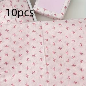 TEMU 10 Stück Rosa Schleife Geschenkpapier - , Elegantes Schleifendesign für Schreibwaren & Blumenarrangements, Kleine Kompaktgröße