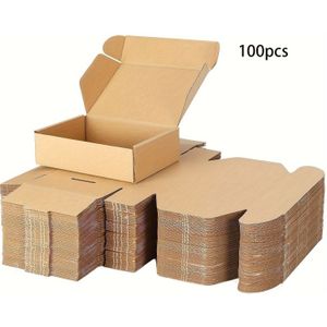 TEMU /100 Stk. Langlebige Kraftpapier-Geschenkboxen - Quadratische Umschläge für Kleinteile, Bastelarbeiten & Schmuckverpackung, Flugzeugdesign Karton, 5.12in x 3.15in x 0.95in