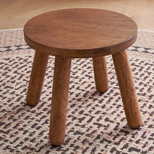 TEMU Ein Moderner Runder Schuhregal aus Massivholz, Multifunktionaler Hocker, Sitzbank, Fußhocker zum Ausruhen, Pflanzenständer-Stuhl, Vielseitiger Holzhocker für die Heimdekoration