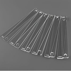 TEMU 12-teiliges Set aus transparentem Acryl, Schichtbilanzlineal, weiches Tonflachlineal, 1/2/3/4/5/6 mm, zwei Stück, Tonohrring, handgefertigte Hilfswerkzeuge
