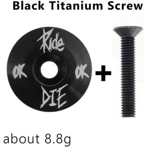 TEMU Reiten oder sterben -Schraube 1-1/8"" Top-Kappe Kopfhörer-Krone mit M6x30mm Aluminium-Legierung-Fork-Stem-Topper für MTB, BMX, Scooter, für Mannsknecht, D