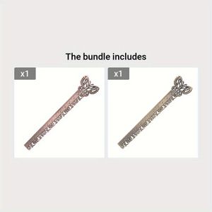 TEMU 1 Stück Exquisites Metall-Lesezeichen Mit Maßstabslineal ? Kreatives Multifunktionales Design Zum Zeichnen Und Symbolmodellieren