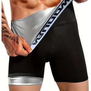 TEMU Herren-Sportshorts mit verstellbarer Taille, Saunahose, Laufshorts, Leggings, Shapewear-Hose