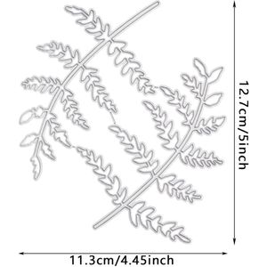 TEMU Fernblatt Metall Kohlenstoffstahl Stanzform für DIY Scrapbooking, Kartenherstellung und Papierbasteln - Weißes Blumenmotiv