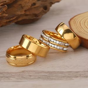 TEMU 4-teiliges LuxeCraft-Ring-Set aus Edelstahl, einfacher Stil mit Strass-Accents, lässige Alltags-Juwelen-Sammlung
