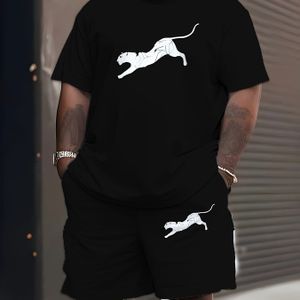 TEMU Großes 3D-Digitaldruck Freizeitmode T-Shirt und Shorts Set für Herren