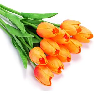 TEMU 10 Stk. Lebensechte Tulpen Künstliche Blumen - für Hochzeiten, Heimdekoration & Fotografie-Requisiten, Mini-PU, Hochzeitsfotografie-Requisiten