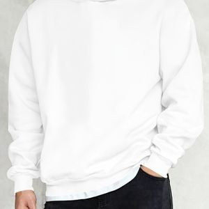 TEMU Herren Hoodie in Unifarben - Polyester, Maschinenwaschbar, Strickstoff, Herbst/Winter
