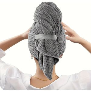TEMU 1 Stück Haartuch Aus Mikrofaser In Einfarbiger Ausführung Für Frauen, Weiche Haartuchkappe Zum Trocknen, Wasserabsorbierendes Schnell Trocknendes Handtuch