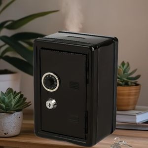 TEMU Sicherer Metall-Safe mit Schlüsselschloss, Geld- und Schmuckaufbewahrung, Party-Dekoration-Safe - Schwarz, Schmuckschatulle, Metall-Geldschrank