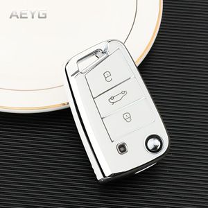 TEMU Premium TPU Autoschlüsselhülle - Kratzfest, Schlankes Design für VW Golf 7 MK7, Tiguan MK2, SEAT Leon FR 2, Ibiza & Skoda Octavia