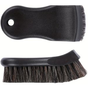 TEMU 1 Stück Premium-Pferdehaar-Leder-Reinigungsbürste, -Material, Auto-Innenraum-Detailing, Kofferraum, Teppich, Stoff, Kunstleder, Reinigungswerkzeug