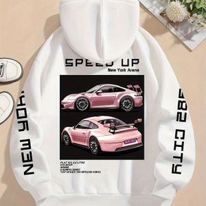 TEMU Damen Casual Hoodie mit Auto- - Gemütliches Polyester, Kordelzug, | Maschinenwaschbar | Herbst/Winter Mode