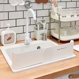 TEMU . Moderner Küchenspülen-Spritzschutz - Langlebiger Kunststoff, Wasserabweisender für Geschirrspülen & Gemüsewaschen