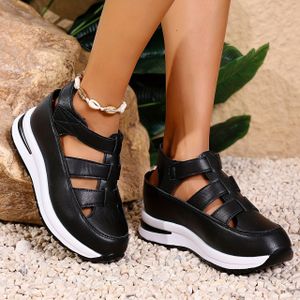 TEMU Hohle Out Casual Sandalen für Frauen, neue vielseitige dünne Plattformschuhe für den Sommer 2025.