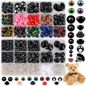 TEMU Sicherheitsaugen zum Häkeln, 700 Stück, 6?22 mm, bunte glitzernde Sicherheitsaugen, Nasen mit Unterlegscheiben zum Häkeln, für Kuscheltiere, Amigurumi, Basteln, Puppenherstellung, -Häkeln