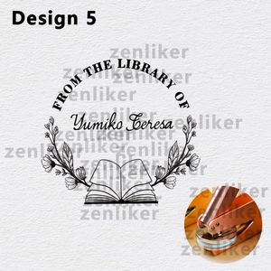 TEMU Individueller Buchprägestempel mit persönlichem Edelstahlgriff - Ideal für Bibliotheksliebhaber, Konstruktion aus nicht gewebtem Material, perfektes Geschenk für Buchliebhaber