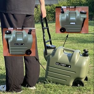 TEMU 28L Tragbarer Camping-Wasserbehälter, PE-Material, mit Zuggriff und Rädern, , Auto-Lagertank, Großer Outdoor-Wasserbehälter, Outdoor-Wasser, Outdoor-Wasserspeicherausrüstung