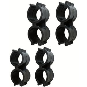 TEMU 4er-Set Anti-Rassel Bimini-Top Stangenclips - Sicheres Bootszubehör für Stabile Bimini- & Ausrüstungshalterung, Langlebiges ABS-Material, Schwarz, Bimini-Boot-Hardware