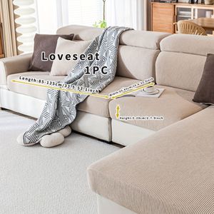 TEMU 1pc Einfarbiger Stretch-Sofabezug mit elastischen Bändern, geeignet für alle Jahreszeiten, Schutzbezug für L-förmige Sofas und 1-4 Sitzsessel, maschinenwaschbar.