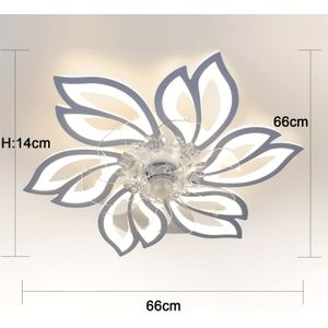 TEMU Deckenventilator mit Beleuchtung und Fernbedienung - Dimmbare LED-Deckenlampe, kreativer Design-Ventilator mit 6 Lichtern für Wohnzimmer/Schlafzimmer, Sommer/Winter