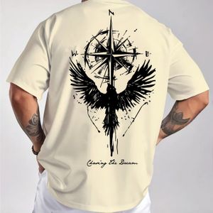 TEMU Herren Sommer T-Shirt mit kurzen Ärmeln und Druck
