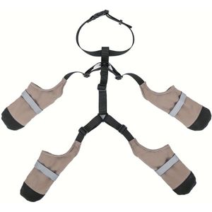 TEMU Nachtsicher, Reflektierende Wasserdichte Hundestiefel - Rutschfest, Warme Haustierschuhe für - & Wintergänge, Maschinenwaschbar, Passend für bis Große