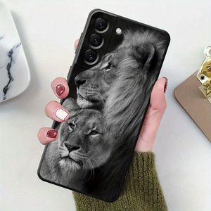 TEMU Schwarze Handyhülle mit Löwen, der Jungen Schützt Design für Samsung S24 FE, S23 Plus, S20 5G, S21, S22 Ultra, S23fe, S24plus Schutzhülle