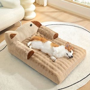 TEMU Haustiercouch für Hunde und Katzen, rutschfeste Haustiercouch, weiche und beruhigende Innenkatzensofa, bequemes braunes Hundesofa - ultimative für Ihr geliebtes Haustier