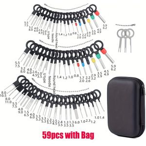 TEMU 59-teiliges professionelles Kabelsatz-Entferner-Set, Kfz-Stecker-Anschlussklemmen-Demontagewerkzeug-Set mit Aufbewahrungskoffer, ungeladener manueller Betrieb, ohne Batterie
